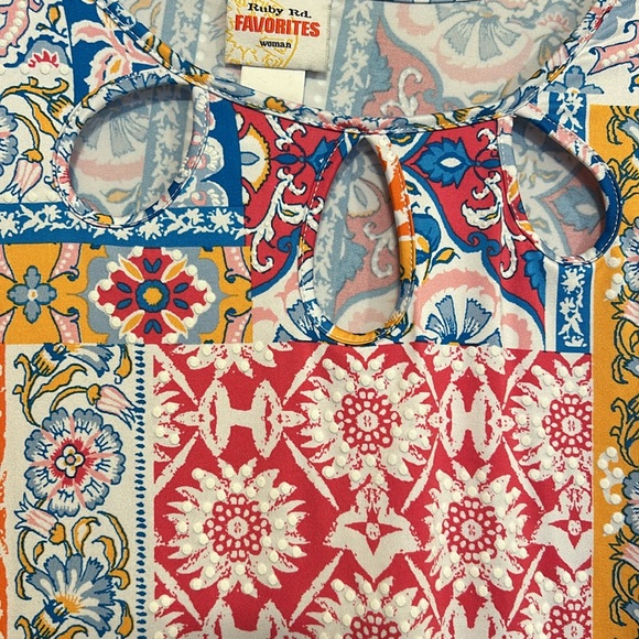 Ruby Rd. Multicolor Patchwork Blouse - Picture 3 of 6
